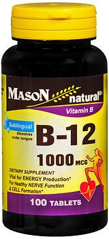 Mason Vitamins Mason Natural Vitamin Supplement Vitamin B12 1000 mcg Strength Tablet 100 per Bottle - 31184509661