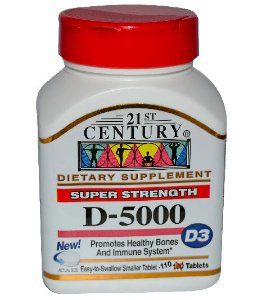 21st Century Nutritional Products 21st Century Vitamin Supplement Vitamin D 5000 IU Strength Tablet 110 per Bottle - 74098527288
