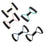 CanDo BowTie - Exercise Resistance Tubing with Handles Set Yellow / Red / Green / Blue / Black 14 Inch Length X-Light to X-Heavy Resistance - 10-5579