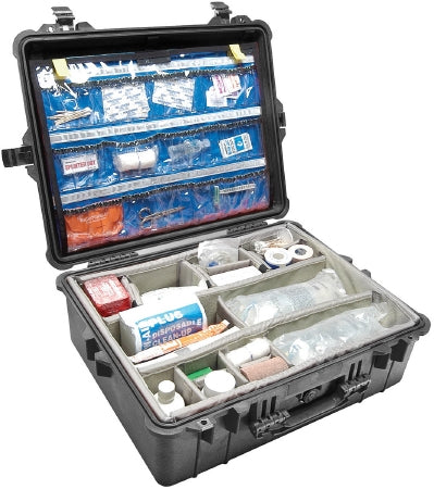 Med-Tech Resources Ems Case Pelican Black Polypropylene Exterior: 8.68 X 19.43 X 24.25 Inch, Interior: 7.87 X 16.50 X 21.43 Inch - MTR-1600EMS-BLK