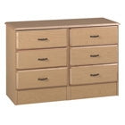 Invacare Torrington Series Bedside Chest Oak Edge 17-7/16 X 30 X 44-1/4 Inch 6 Drawers - IH28443