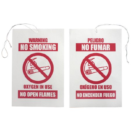 Sunset Healthcare Sunset Caution Sign Warning No Smoking Oxygen in Use - RES003