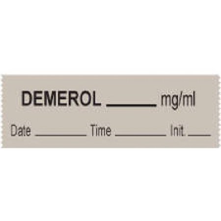 PDC - Drug Label Anesthesia Label Demerol_mg/mL Date_Time_Int_ Gray 1/2 X 1 Inch - 59709326
