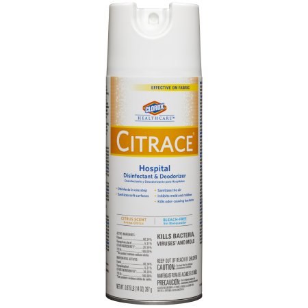 Saalfeld Redistribution Clorox Healthcare Citrace Hospital Surface Disinfectant / Deodorizer Liquid 14 oz. Can Citrus Scent - 49100
