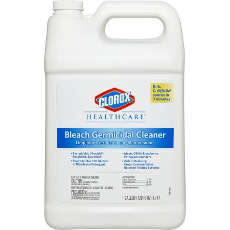 Saalfeld Redistribution Clorox Healthcare Bleach Surface Disinfectant Cleaner Refill Germicidal Liquid 1 gal. Jug Fruity Floral Bleach Scent - 68978