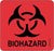 Fisherbrand - Pre-Printed Label Warning Label Flourescent Red Paper Biohazard / Symbol Black Biohazard 7-3/5 X 7-3/5 Inch - 18999936