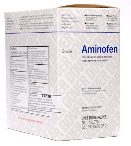 Medique Products Aminofen Pain Relief 325 mg Strength Acetaminophen Tablet 250 per Box - 1625303