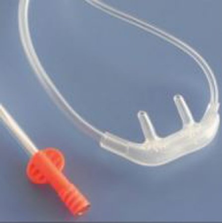 FilterLine - ETCO2 Nasal Sampling Cannula with O2 Delivery With Oxygen Delivery Adult Curved Prong / NonFlared Tip - 010304-