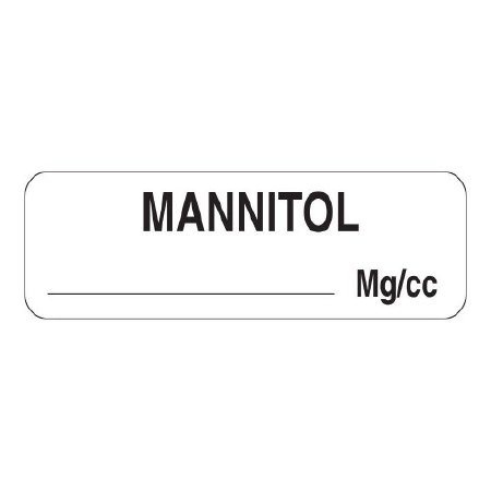 PDC - Drug Label Anesthesia Label Mannitol_mg/mL White 3/8 X 1-1/4 Inch - 59706654
