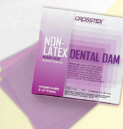 SPS Medical Supply Crosstex Peppermint EENT Drape Dental Dam 6 W X 6 L Inch NonSterile - 19500