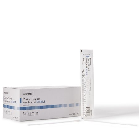 McKesson - Swabstick Cotton Tip Plastic Shaft 6 Inch Sterile 2 per Pack - 13262-2S