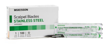 McKesson Brand - Surgical Blade Stainless Steel No. 11 Sterile Disposable Individually Wrapped - 1641