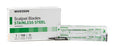 McKesson McKesson Surgical Blade Stainless Steel Size 15 Sterile Disposable Individually Wrapped - 1642