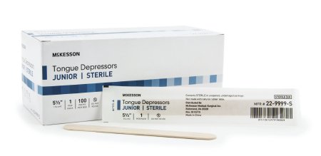 McKesson McKesson Tongue Depressor Junior 5-1/2 Inch Wood 15.9 mm Wide Blade - 24-201