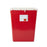 McKesson Prevent - Sharps Container 20-4/5 H X 17-3/10 W X 13 L Inch 12 Gallon Red Base / White Lid Vertical Entry Rotating Lid - 2267