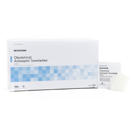 Mckesson Brand Obstetrical Wipe Mckesson Individual Packet Bzk (Benzalkonium Chloride) Clean Scent 100 Count - 268