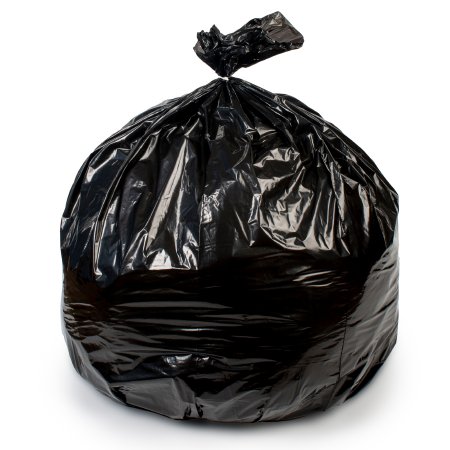 Colonial Bag - Trash Bag 15 gal. Black LLDPE 1 mil 24 X 32 Inch X-Seal Bottom Flat Pack - TGG-32