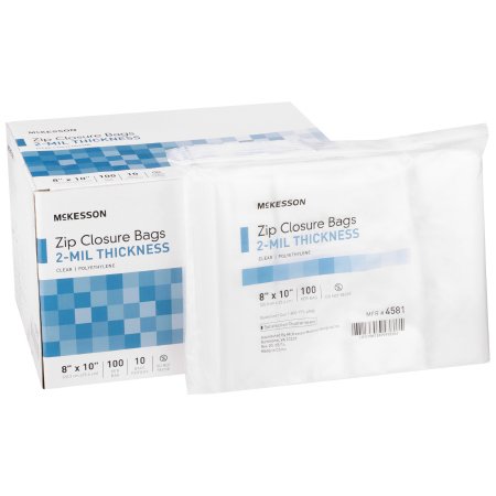 McKesson - Reclosable Bag 8 X 10 Inch Polyethylene Clear Zipper Closure - 4581