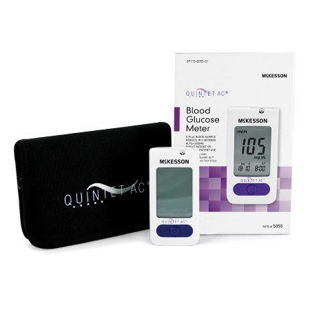 QUINTET AC - Blood Glucose Meter 5 Second Results Stores Up To 500 Results with Date and Time Auto Coding - 5055