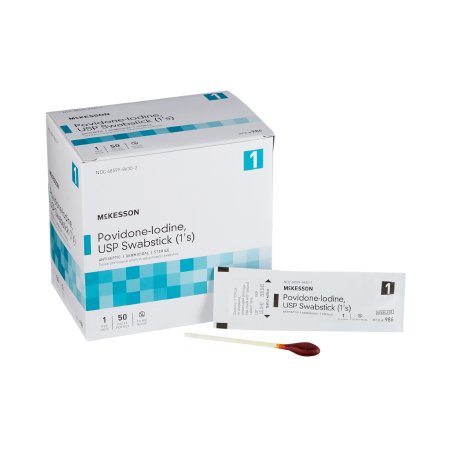 McKesson - Impregnated Swabstick 10% Strength Povidone-Iodine Individual Packet Sterile - 986