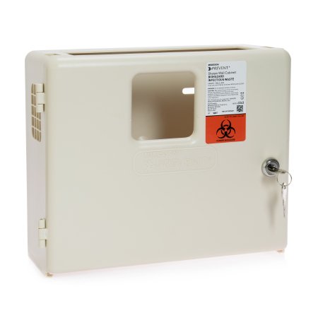 McKesson McKesson Prevent Sharps Collector Wall Cabinet Locking Wall Mount Polypropylene - 2263