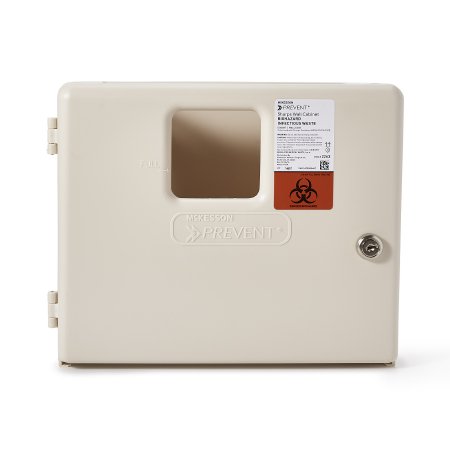 McKesson Prevent - Sharps Collector Wall Cabinet Locking Wall Mount High Impact Polystyrene - 2263