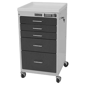 Harloff Mini-Line Treatment Cart 34.4 H X 18 W X 18 D Inch 5 Drawers Beige - 3145E