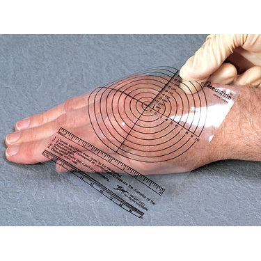 Mabis Healthcare Briggs MediRule Wound Measuring Device 4-1/2 Inch X 6 Inch Plastic - 6252
