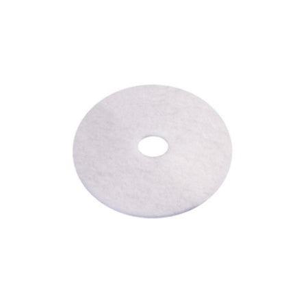 Saalfeld Redistribution americo Hard Floor Polishing Pad 17 Inch White Polyester Fiber - 401217