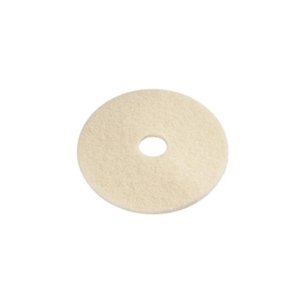 Saalfeld Redistribution Image Hard Floor Burnishing Pad 18 Inch Beige Polyester Fiber - 401518