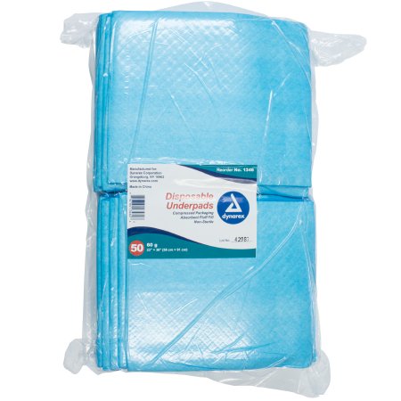 Dynarex - Underpad 23 X 36 Inch Disposable Fluff Light Absorbency - 1346