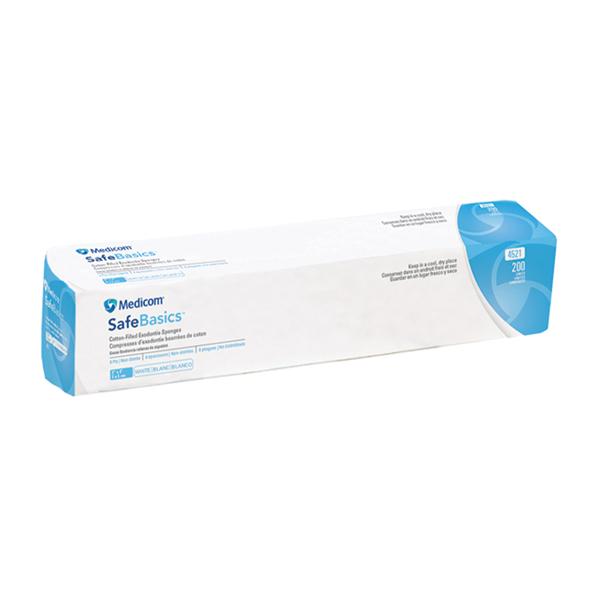 Medicom Sponge Exodontia Safe Basics 100% Cotton 2X2" 8 Ply Non-Sterile Lf 5000/Ca - 4521