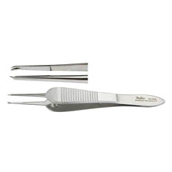 Miltex-Integra Forcep Suture Manhattan 3-1/2" 0.7Mm Wide Smooth Curved 1X2 Teeth Ss Ea - 18-975