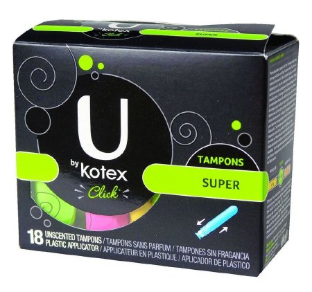 Kimberly Clark U By Kotex Click Tampon Super Absorbency Plastic Applicator - 15881