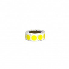 First Healthcare Products - Blank Label Tape Label Dot Yellow Vinyl 1/2 Diameter - 5154-03