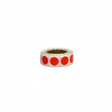 First Healthcare Products - Blank Label Tape Label Dot Red Vinyl 1/2 Diameter - 5154-05