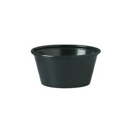 Solo Cup Solo Souffle Cup 2 oz. Black Plastic Disposable - P200BLK