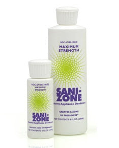 Anacapa Technologies Sani-Zone Ostomy Appliance Deodorant 8 oz., Liquid State, Fragrant Odor, Clear Pale Yellow Color, 94°F Flash Point, 0.98 to 0.99 Specific Gravity - 1008-OD