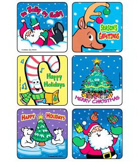 Medibadge Kids Love Stickers 90 Per Unit Happy Holidays , Assorted Sticker - W2013