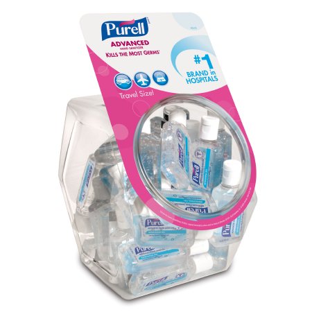 GOJO Purell Advanced Hand Sanitizer 1 oz. Ethyl Alcohol Gel Bottle - 3901-2C-250