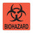 United Ad Label Pre-Printed Label Warning Label BIOHAZARD Fluorescent Red 6 X 6 Inch - ULBH051