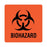 UAL - Pre-Printed Label Warning Label Fluorescent Red Paper Biohazard / Symbol Black Biohazard 6 X 6 Inch - ULBH051