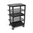 Luxor - Multi-Height AV Utility Cart 18 X 24 X 42 Inch Black - LPDUOE-B