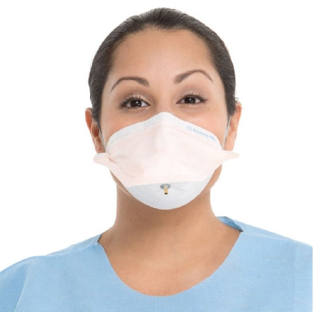 O&M Halyard Inc FluidShield Particulate Respirator / Surgical Mask N95 Ported Pouch Elastic Strap Small Orange - 99181