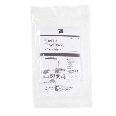 Cardinal - General Purpose Drape Towel Drape 18 W X 12 L Inch Sterile - D1000