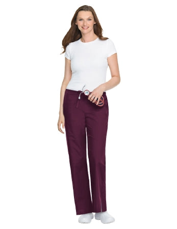 Landau Uniforms Scrub Pants Large / Petite Wine Female - 83222WINELARGEPET