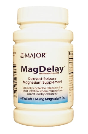 Major Pharmaceuticals MagDelay Mineral Supplement Magnesium Chloride 64 mg Strength Tablet 60 per Bottle - 904791152