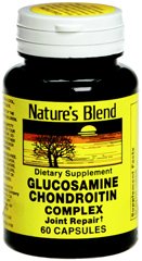 National Vitamin Company Nature's Blend Joint Health Supplement Glucosamine Sulfate / Chondroitin Sulfate 250 mg - 200 mg Strength Capsule 60 per Bottle - 54629078756