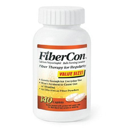 Pfizer FiberCon Laxative Caplet 140 per Bottle 625 mg Strength Calcium Polycarbophil - 5250023