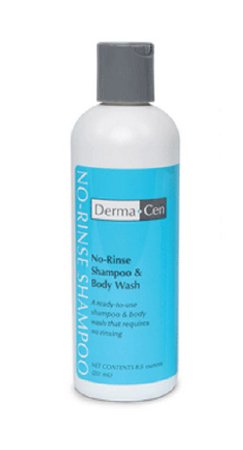 Central Solutions DermaCen Rinse-Free Shampoo and Body Wash 8.5 oz. Squeeze Bottle Light Scent - DERM27923